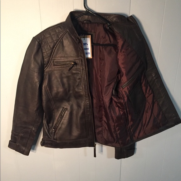 Blingsoul 100% Real Leather Biker Jacket - Picture 3 of 8